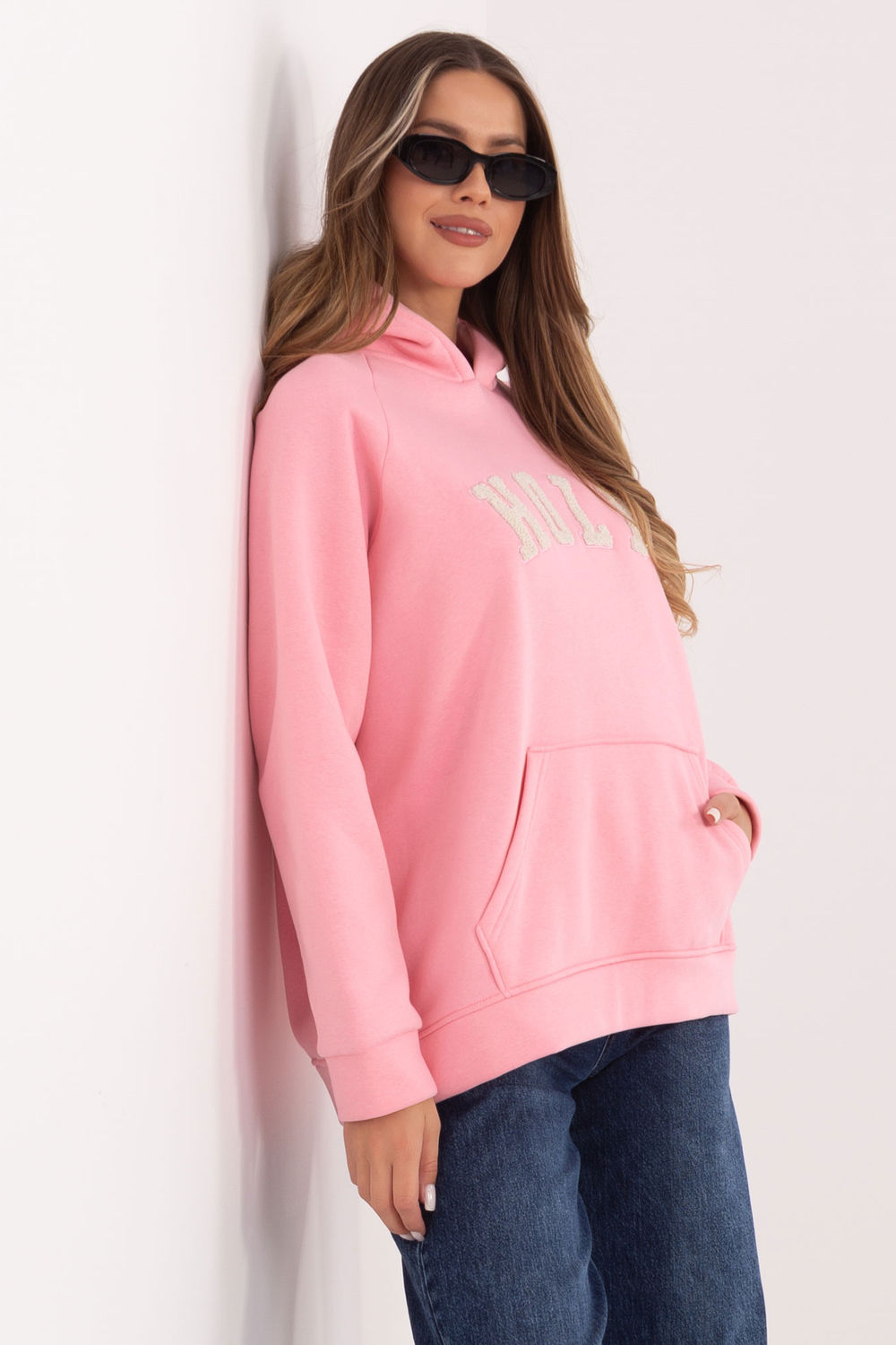 Bluza Damska Model RV-BL-A1082.10 Light Pink - Rue Paris - obrazek 4