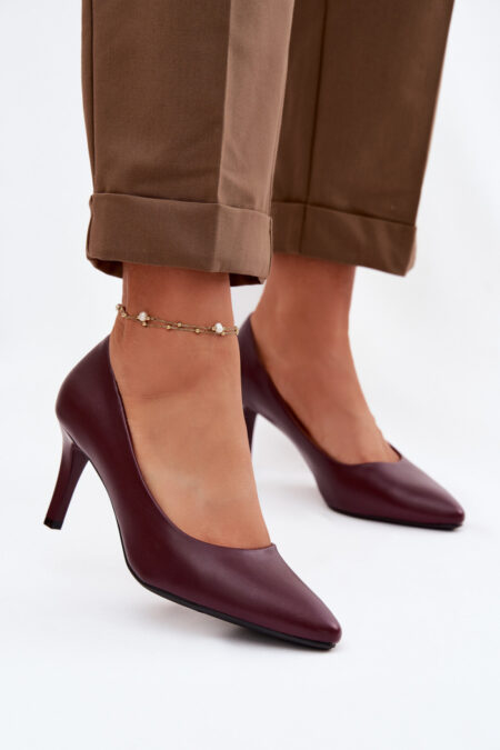 Szpilki Model Sergio Leone 1336 Bordo - Step in style