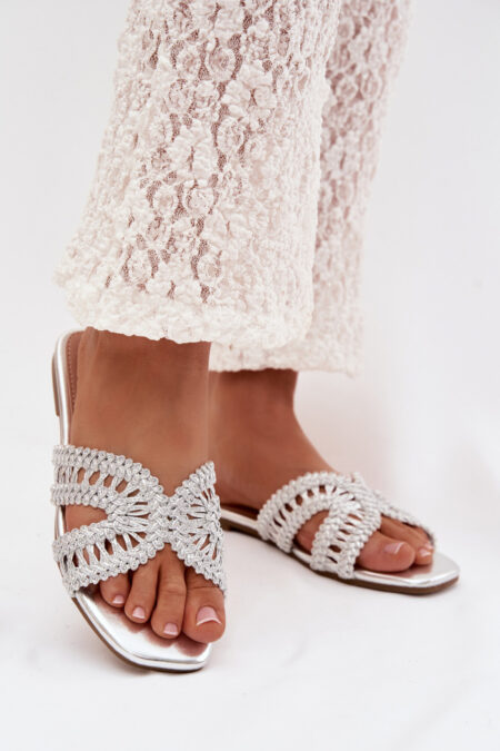 Sandał Klapki Model Fariella 2674-2 Silver - Step in style