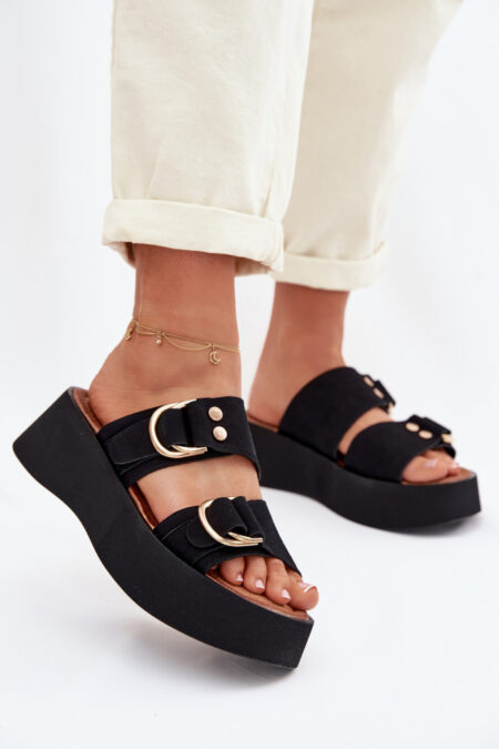 Sandał Klapki Model Nelirae A763 Black - Step in style