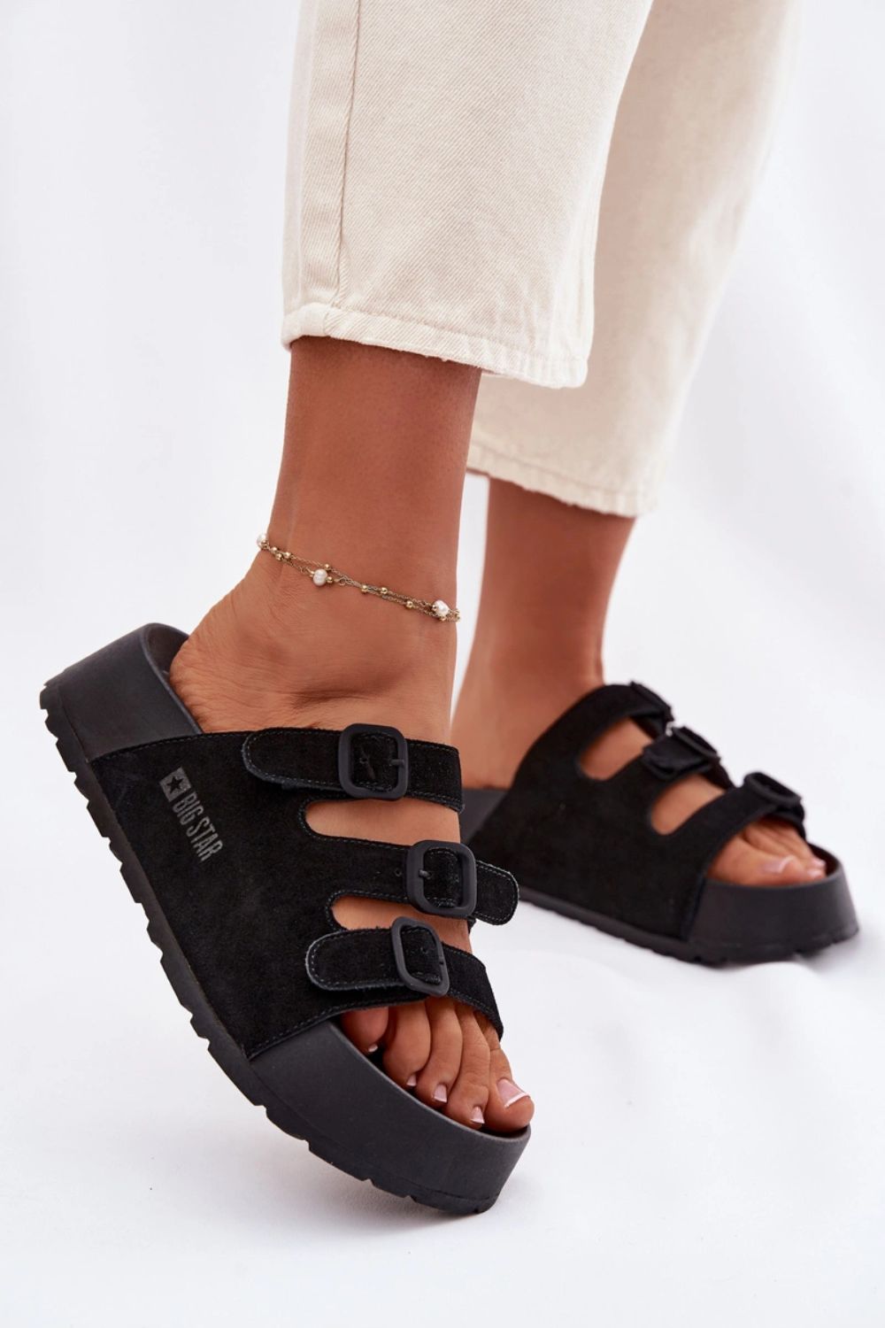 Sandał Klapki Model Big Star TT274531 Black - Step in style - obrazek 4