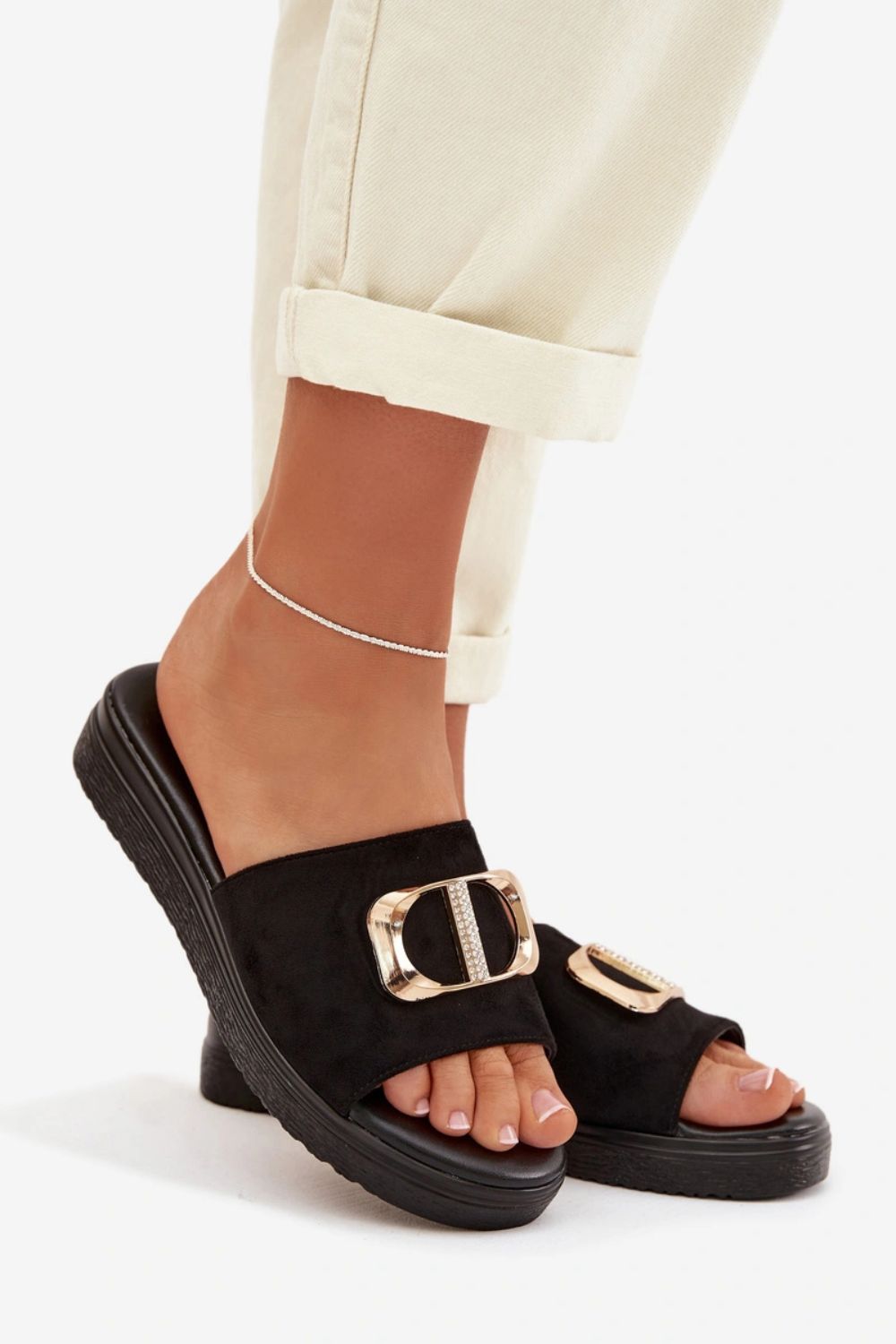 Sandał Klapki Model Elmera ML532 Black - Step in style - obrazek 4