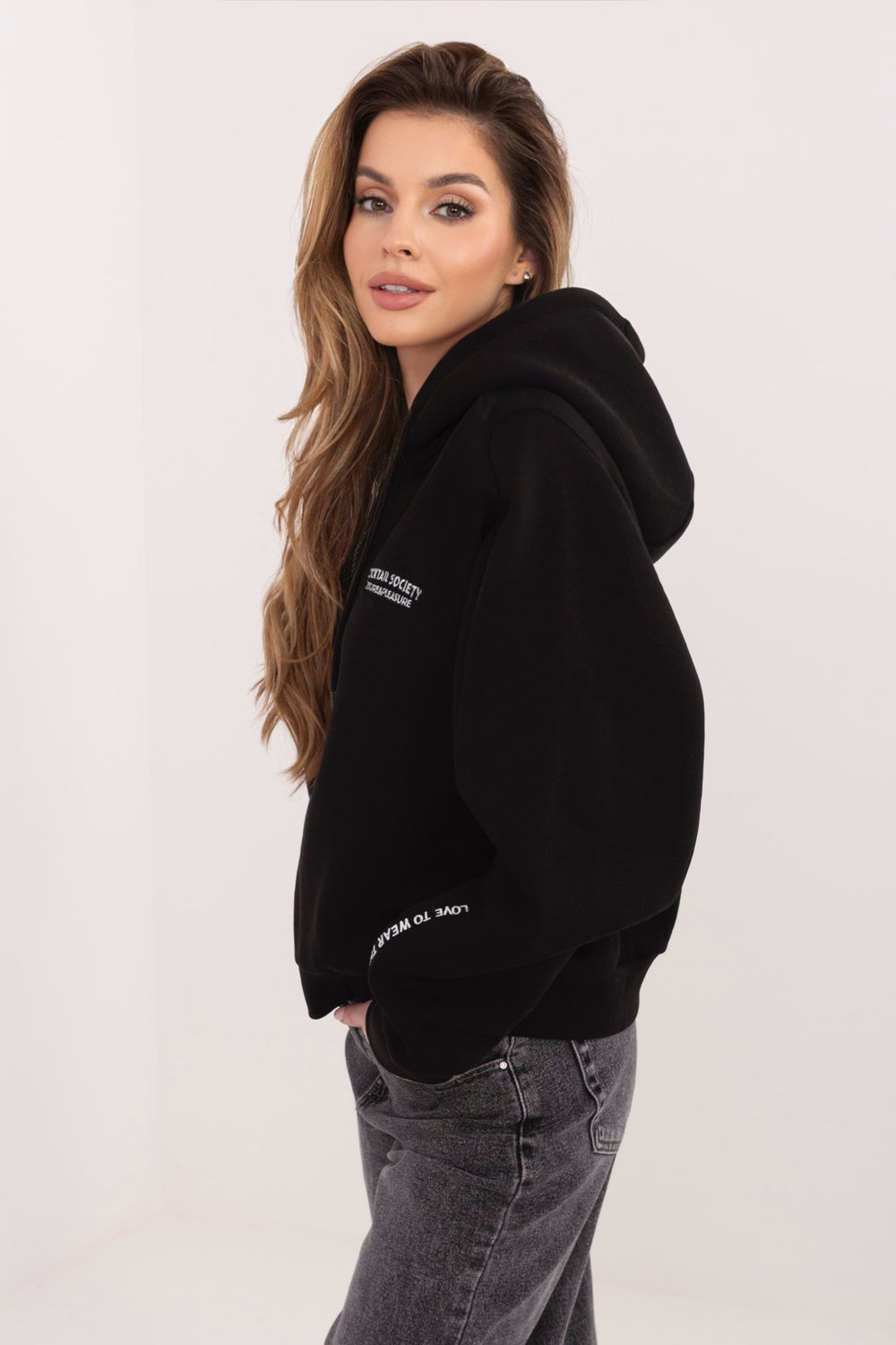 Bluza Damska Model D10600BI02863A3 Black - Sublevel - obrazek 2