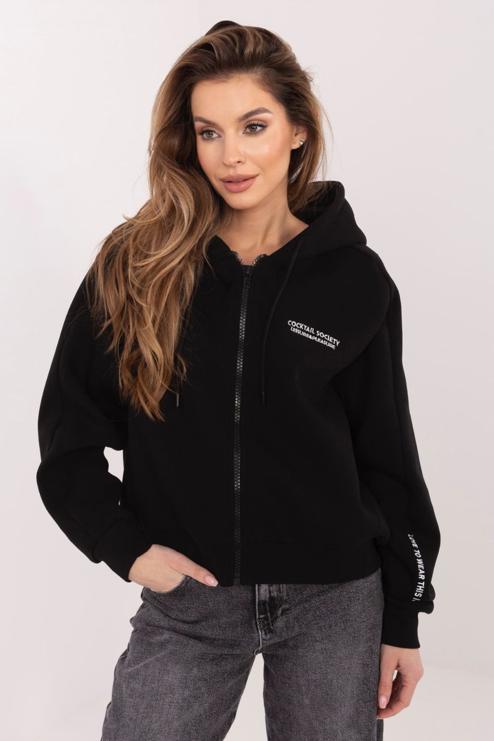 Bluza Damska Model D10600BI02863A3 Black - Sublevel - obrazek 4