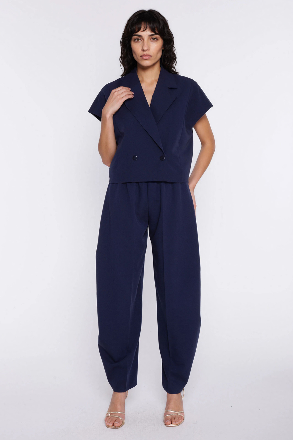 Spodnie Barrel SD134 Navy - Nife