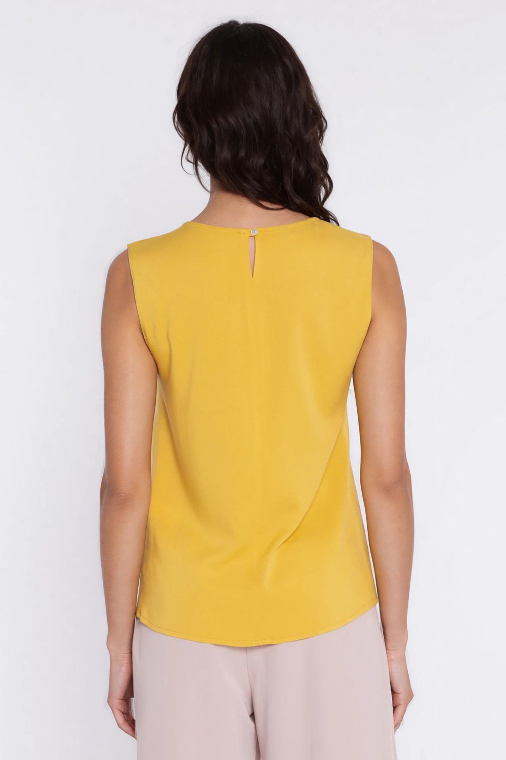 Bluzka z ozdobnym dekoltem B225 Yellow - Nife - obrazek 3