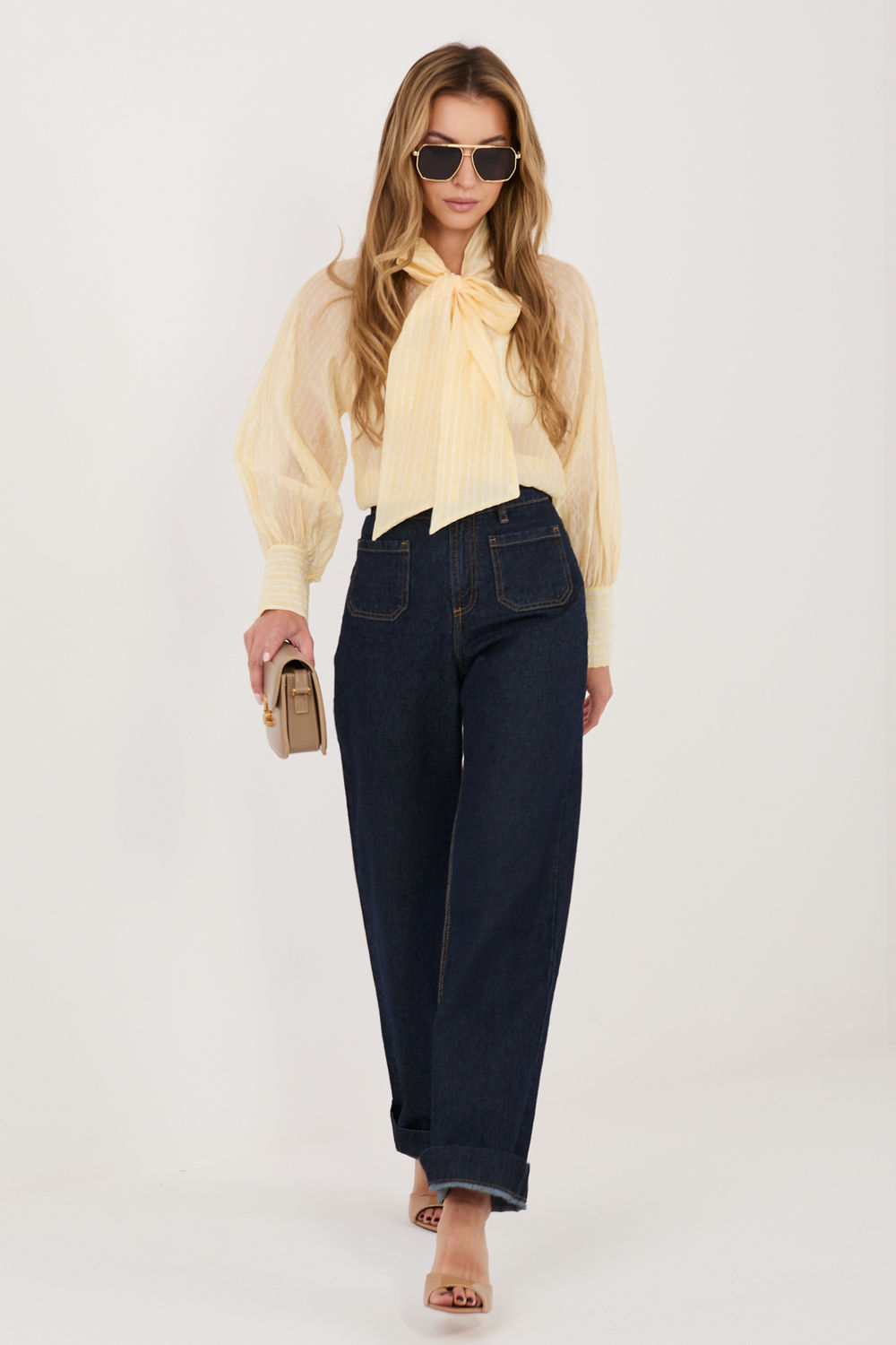 Koszula Damska Model IT-KS-26010.76 Light Yellow - Italy Moda - obrazek 2