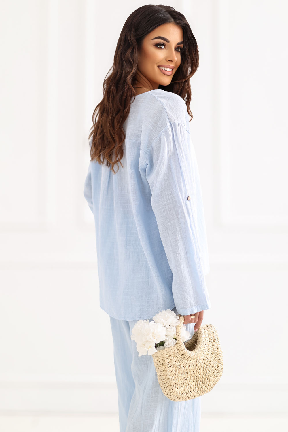 Bluzka Model IT-BZ-3130.21 Light Blue - Italy Moda - obrazek 3
