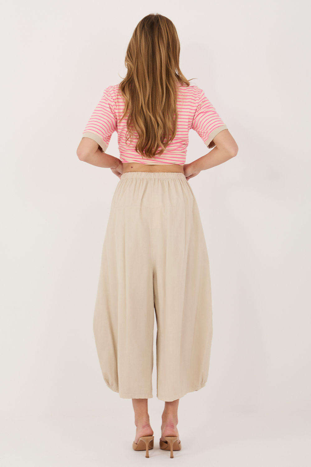 Spodnie Damskie Model IT-SP-FL9321.96 Beige - Italy Moda - obrazek 3