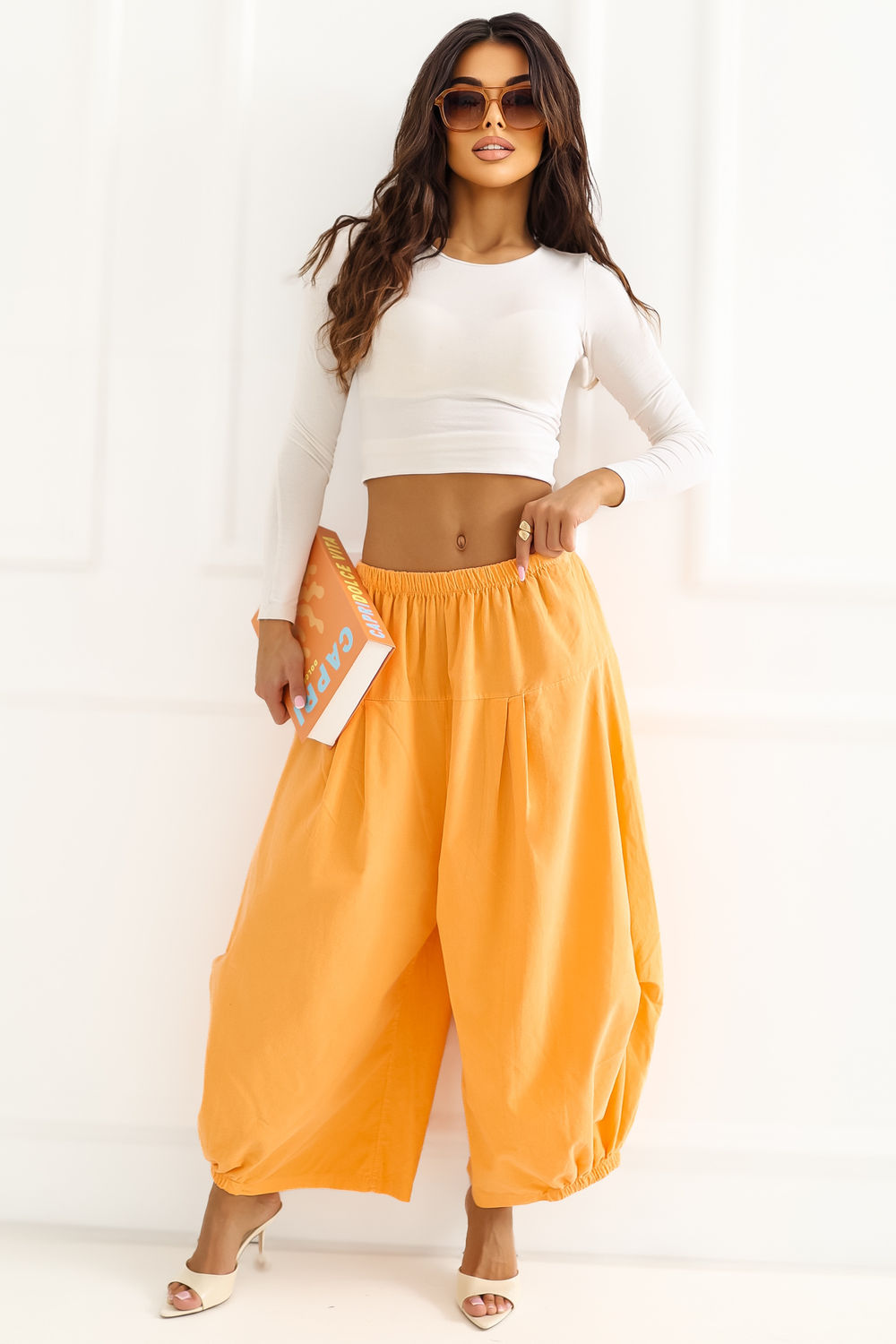 Spodnie Damskie Model IT-SP-FL9321.95 Light Orange - Italy Moda - obrazek 2