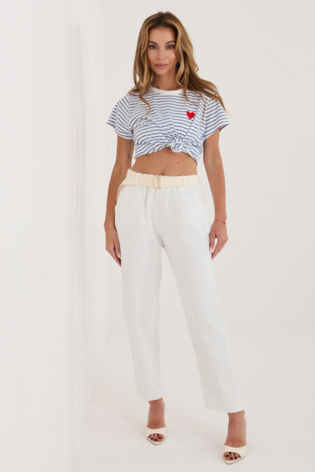Spodnie Damskie Model IT-SP-26016.87 Ecru - Italy Moda