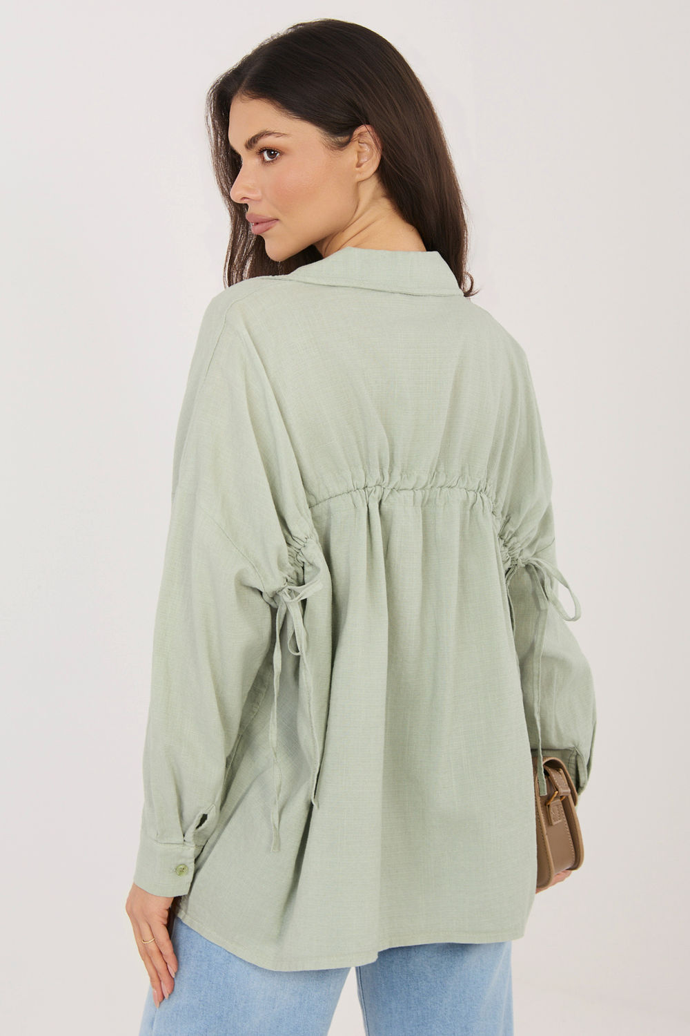 Koszula Damska Model IT-KS-3060.23 Khaki - Italy Moda - obrazek 3