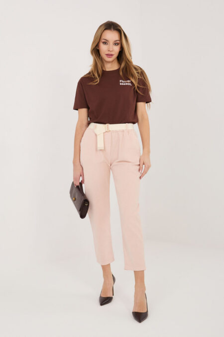 Spodnie Damskie Model IT-SP-242979.90 Light Pink - Italy Moda