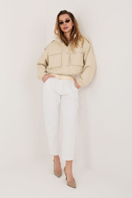 Spodnie Damskie Model IT-SP-242979.90 Ecru - Italy Moda
