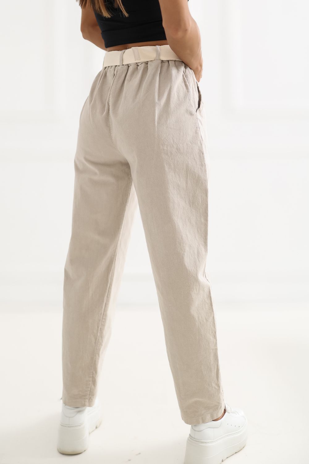 Spodnie Damskie Model IT-SP-26016.85 Beige - Italy Moda - obrazek 3