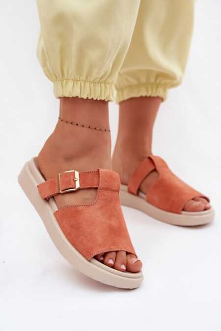 Sandał Klapki Model Zemela 26SD18-51 Orange - Step in style