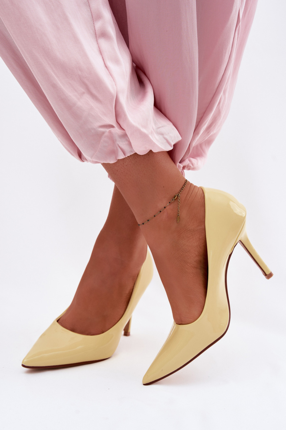 Szpilki Model Odira SQC-184 Yellow - Step in style - obrazek 3