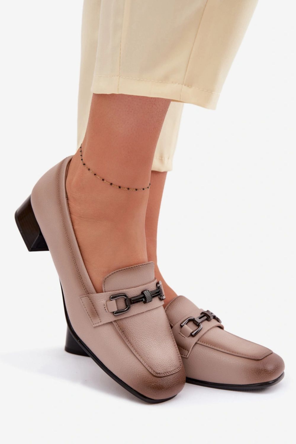 Półbuty Model Vinceza 39978 Beige - Step in style - obrazek 4