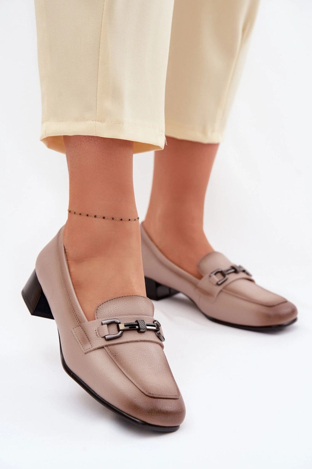 Półbuty Model Vinceza 39978 Beige - Step in style - obrazek 5