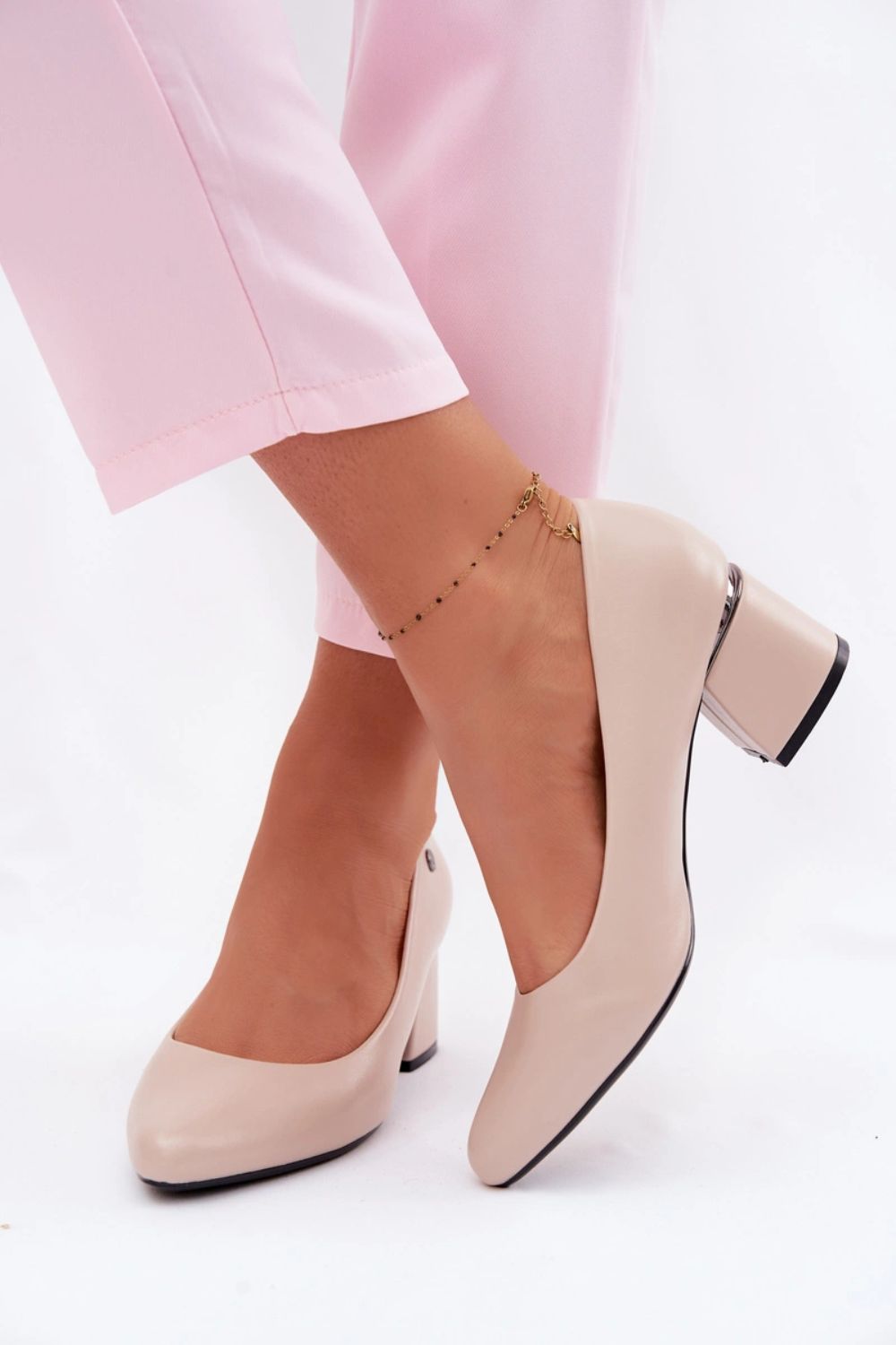 Czółenka Model Vinceza 62292 Beige - Step in style - obrazek 3