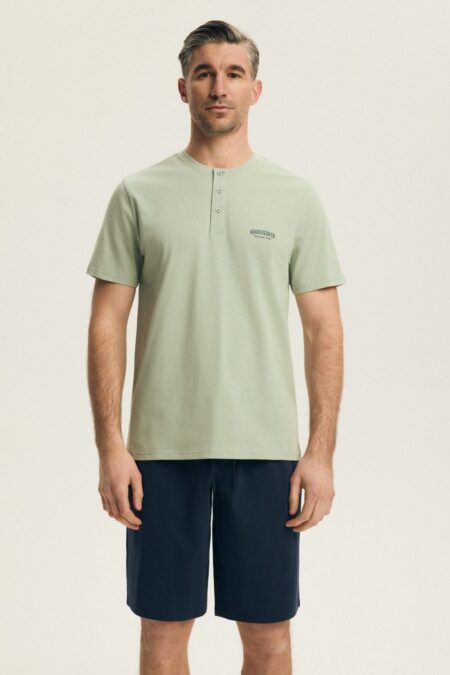 Piżama Męska Model Park 44604 Light Green - Henderson