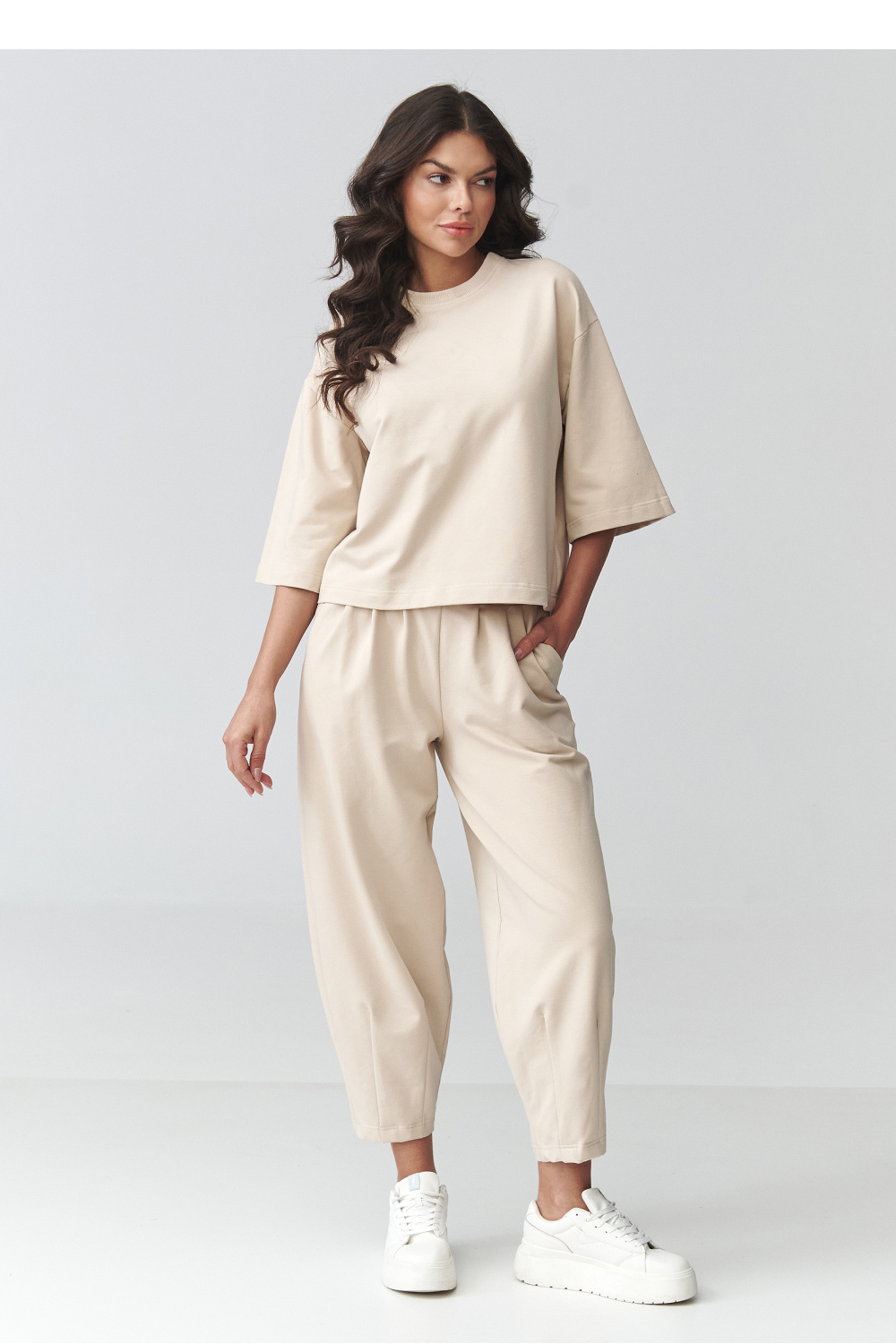 Spodnie Komplet Model M916 Light Beige - Makadamia