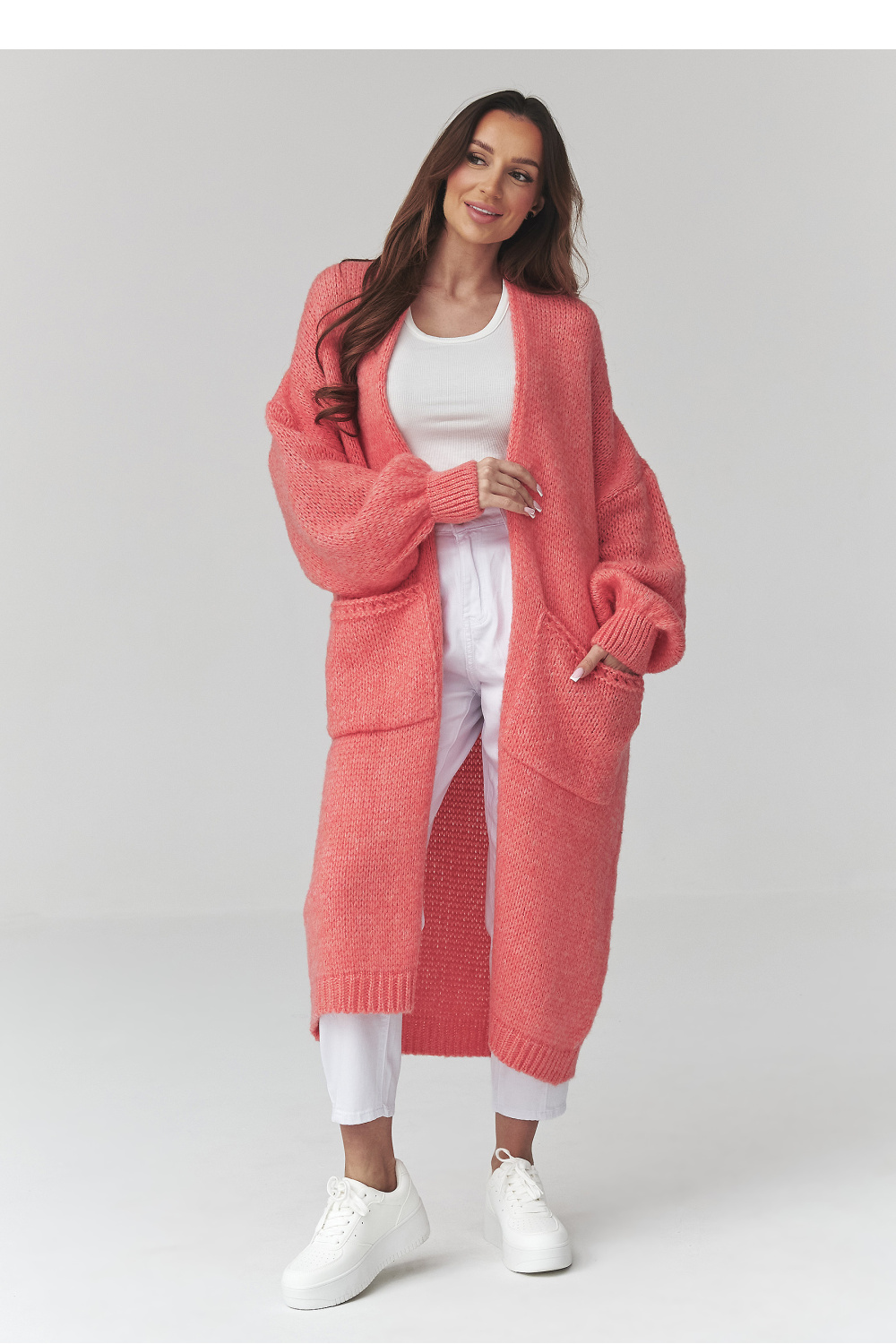 Sweter Kardigan Model S172 Marakuja - Makadamia - obrazek 2