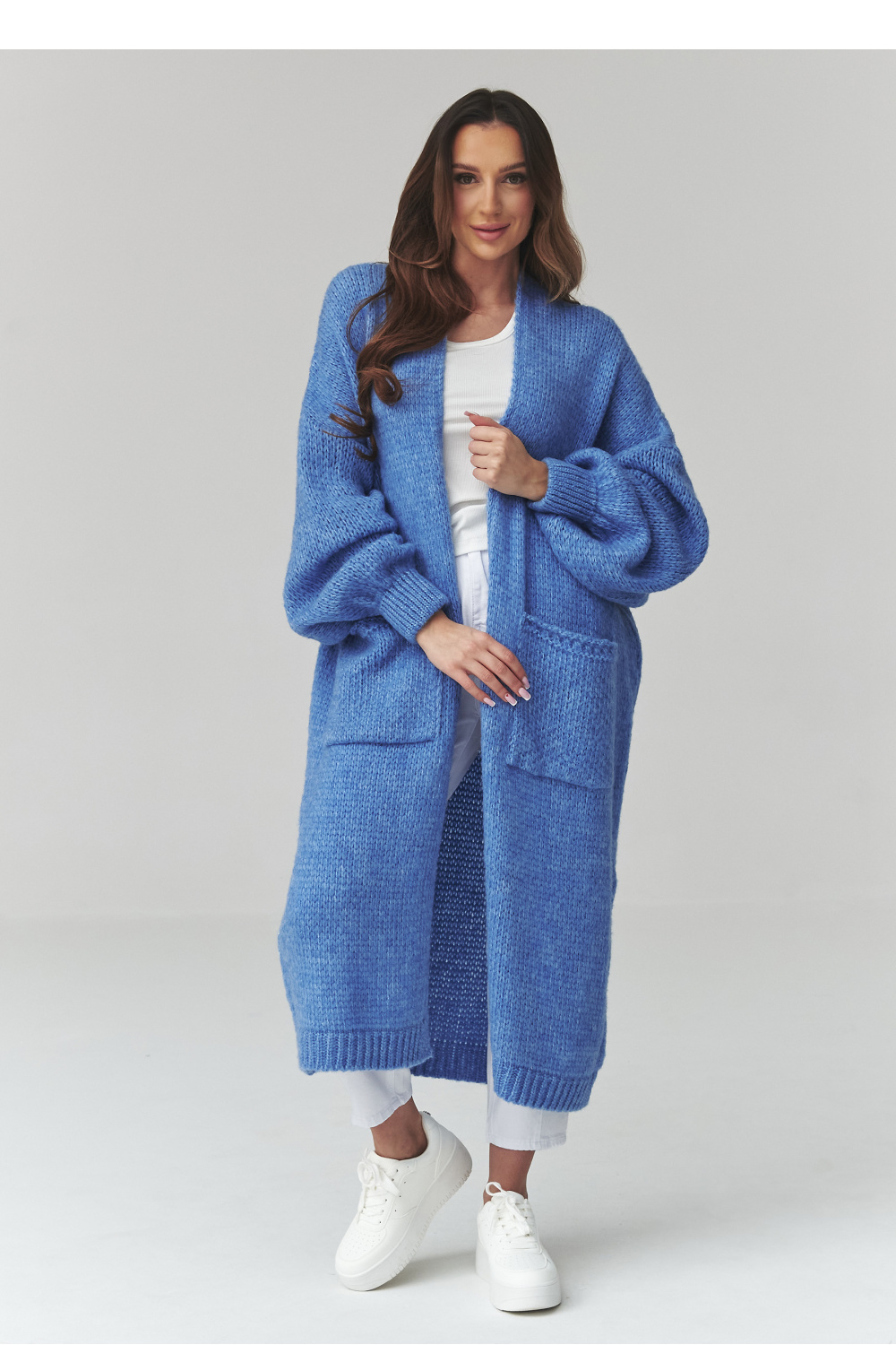 Sweter Kardigan Model S172 Blue Jeans - Makadamia - obrazek 2