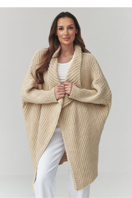 Sweter Kardigan Model S173 Light Beige - Makadamia