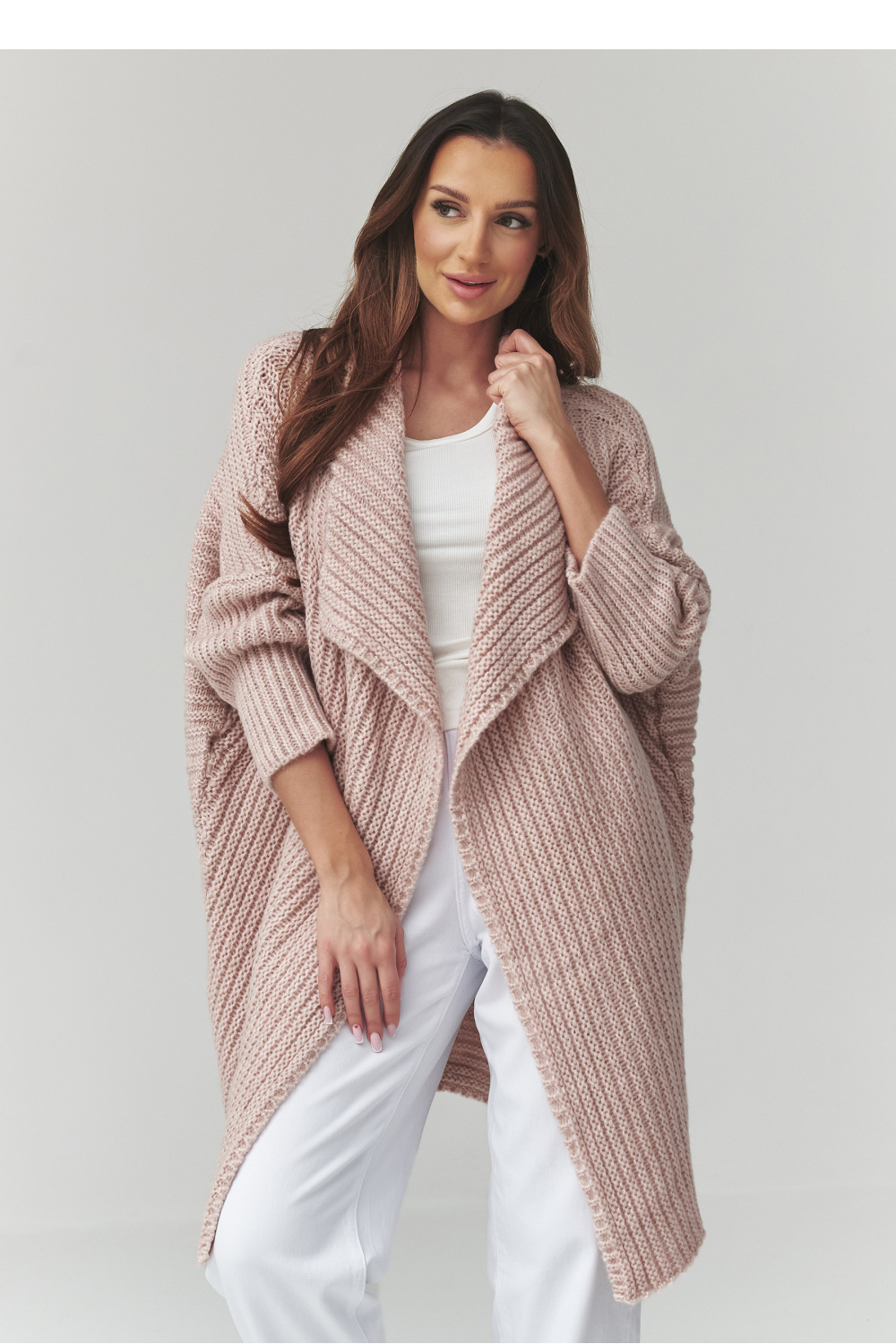 Sweter Kardigan Model S173 Dirty Pink - Makadamia