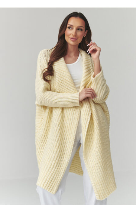 Sweter Kardigan Model S173 Banan - Makadamia