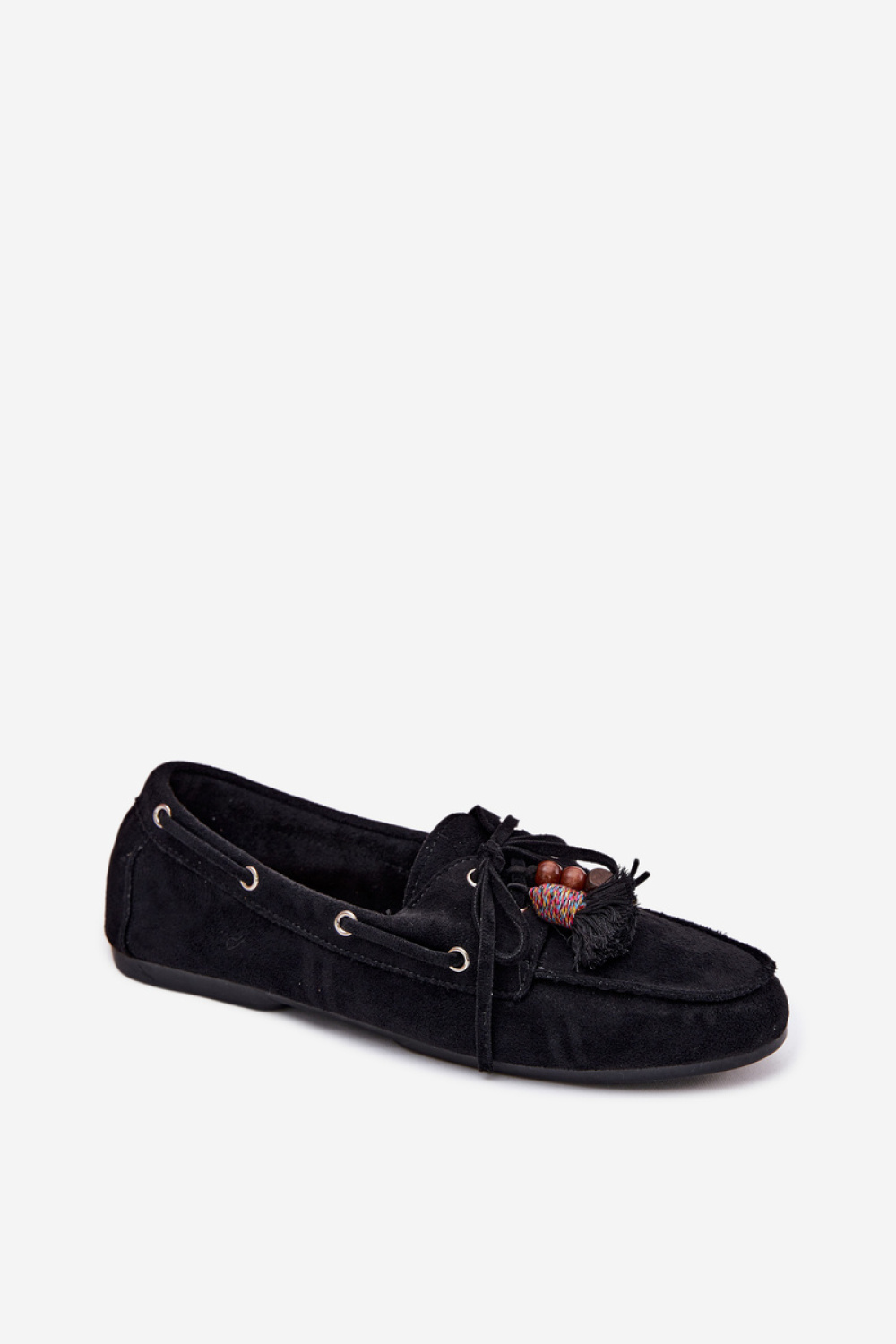 Mokasyny Model Teresa QQ-276 Black - Step in style - obrazek 2