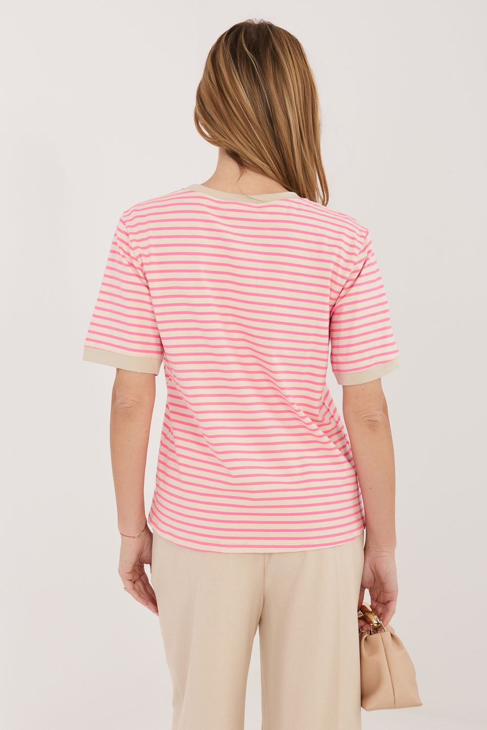 T-shirt Damski Model IT-TS-20881.85 Beige - Rue Paris - obrazek 3
