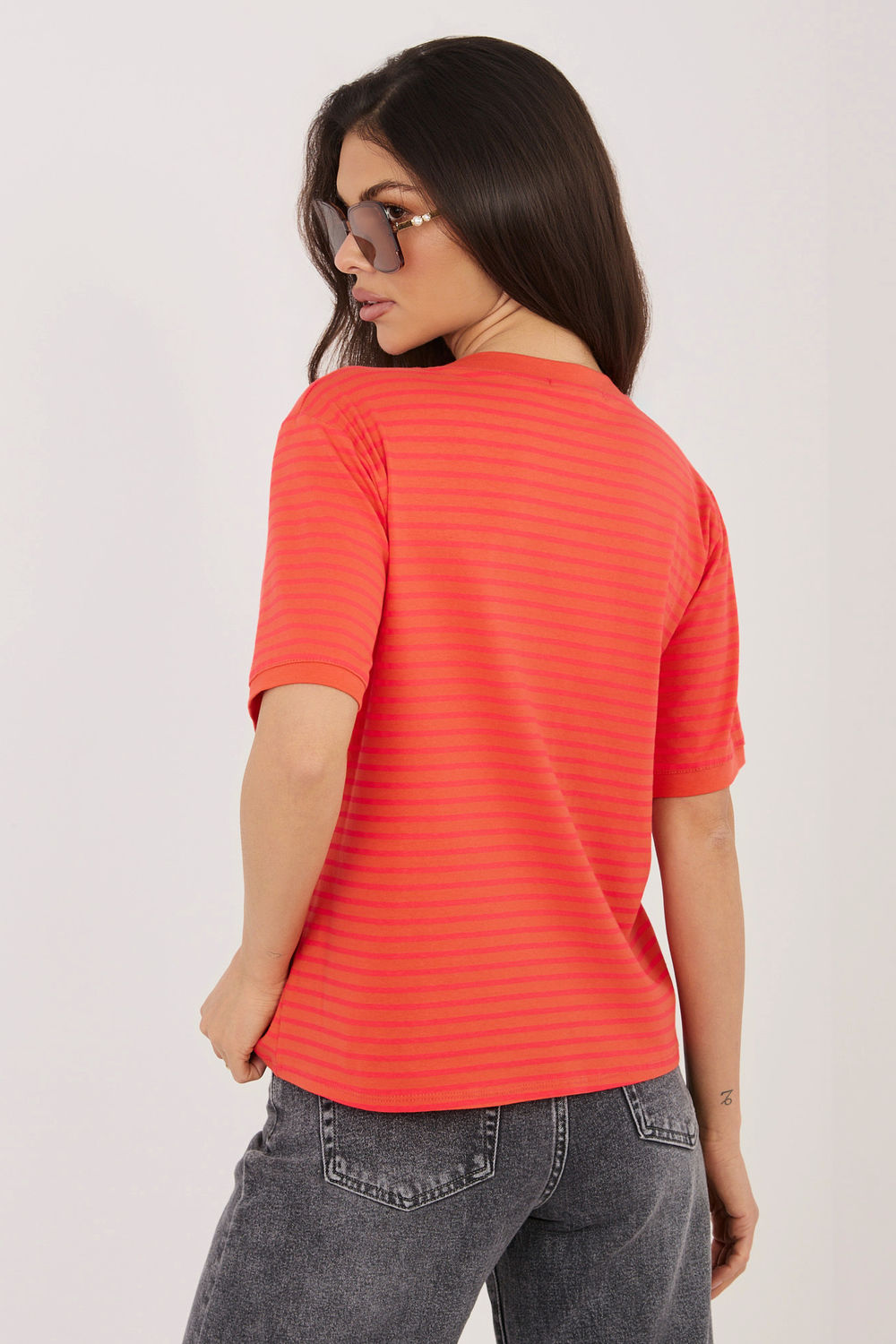Tshirt Damski Model IT-TS-20881.85 Fluo Pink - Rue Paris - obrazek 3