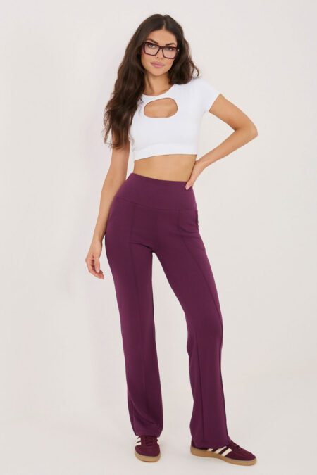 Spodnie Dresowe Model RV-DR-A1289.01 Dark Violet - Rue Paris