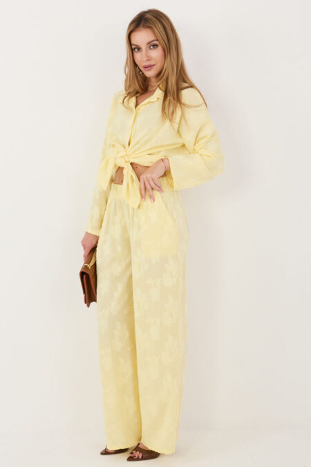 Spodnie Komplet Model IT-KMPL-10127.60 Light Yellow - Rue Paris