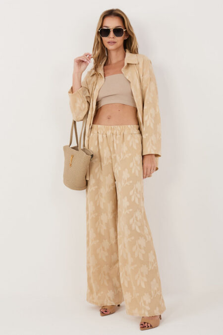 Spodnie Komplet Model IT-KMPL-10127.60 Beige - Rue Paris