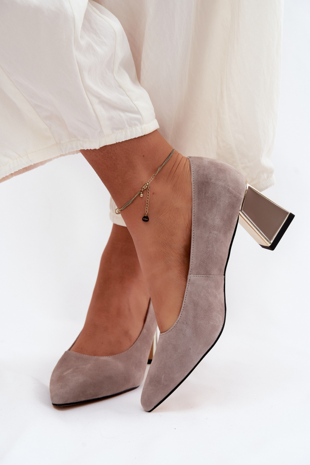 Czółenka Model Vinceza 66921 Beige - Step in style - obrazek 3