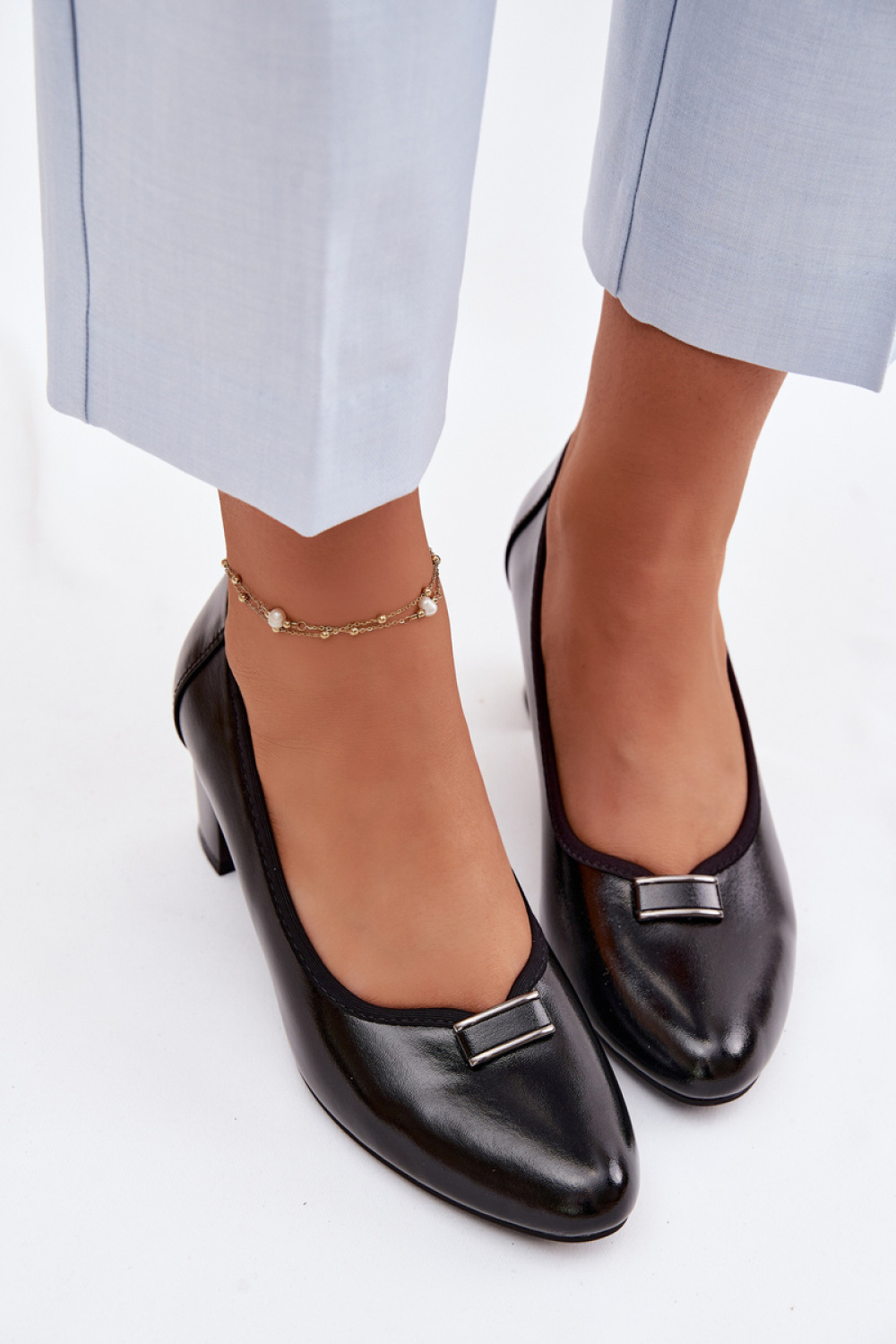 Czółenka Model Vinceza 58622 Black - Step in style - obrazek 3
