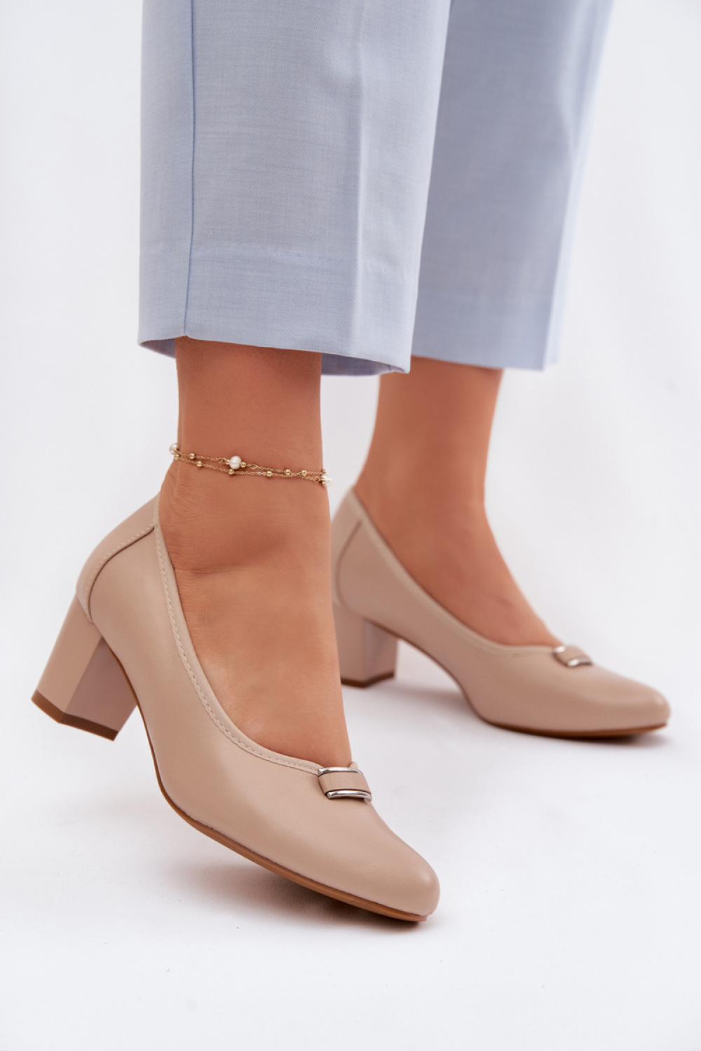 Czółenka Model Vinceza 58622 Beige - Step in style