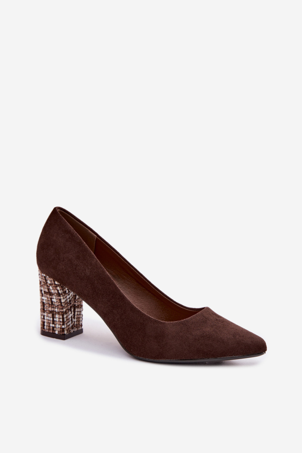 Czółenka Model Sergio Leone PB414 Czekolada Zamsz - Step in style - obrazek 2