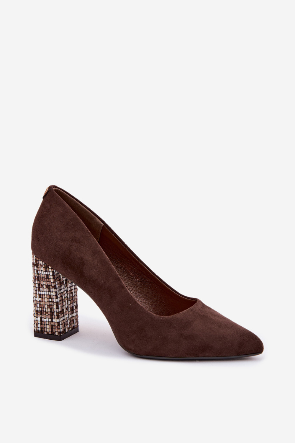 Czółenka Model Sergio Leone PB216 Czekolada Zamsz - Step in style - obrazek 2