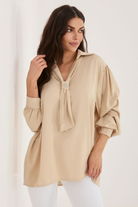 Bluzka Model IT-BZ-28913-1.92 Beige - Factory Price