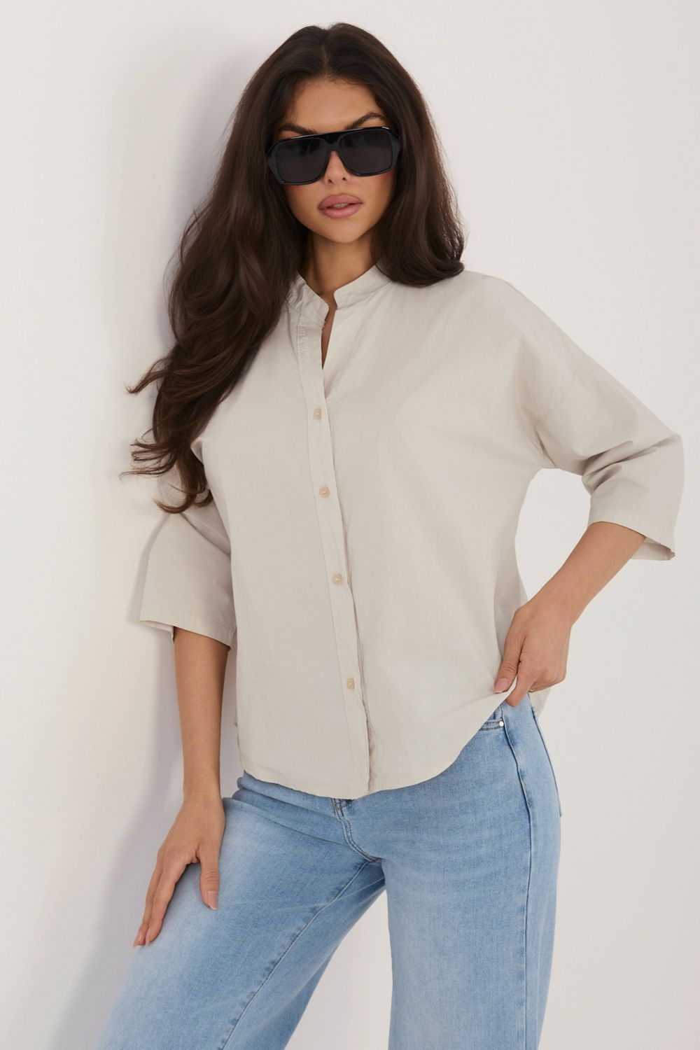 Koszula Damska Model IT-KS-97526.14 Light Beige - Factory Price - obrazek 4