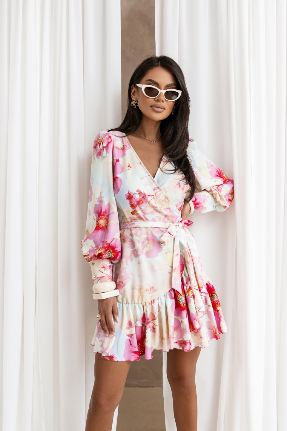 Sukienka Model Anna 563204061 Neon Bouquet - LaBalancia