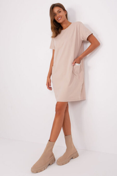 Sukienka Model RV-SK-8724-1.91 Beige - Rue Paris