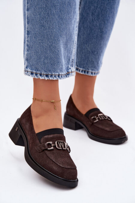 Mokasyny Model Vinceza 18127 Czekolada - Step in style