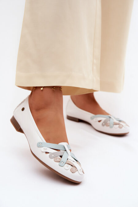 Baleriny Model Maciejka P7542-11 White - Step in style