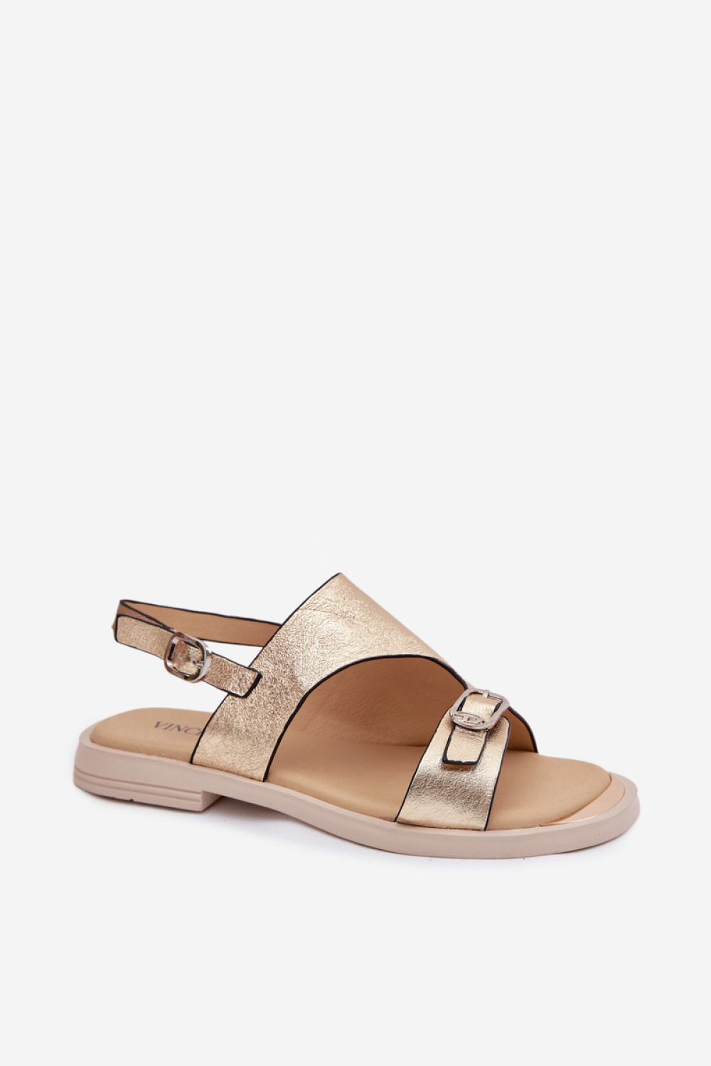 Sandały Model Vinceza 86434 Gold - Step in style - obrazek 2