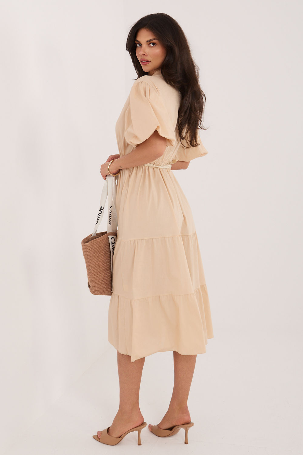 Sukienka Model MI-SK-92950.90 Beige - Italy Moda - obrazek 3
